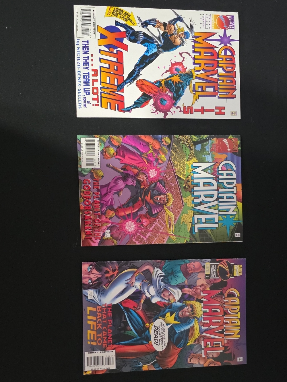 Captain Marvel Comic Books (3)